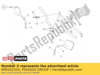 AP8102324, Aprilia, espejo retrovisor derecho, Usado