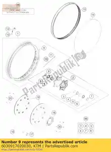 ktm 6030917020030 rim 2,5'x21 - Bottom side