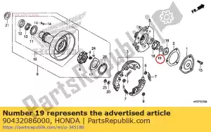 honda 90432086000 podk?adka b, blokada - Dół