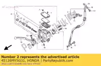 45126MY5G31, Honda, comp. mangueira, fr. freio honda cb 500 1998 1999 2000 2002, Novo