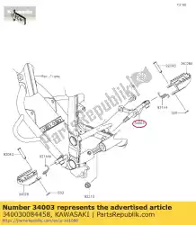 Ici, vous pouvez commander le support-étape, rh, p. Argent klx250 auprès de Kawasaki , avec le numéro de pièce 340030084458: