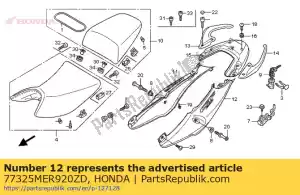 Honda 77325MER920ZD ensemble de capot, l. rr. (wl) * ty - La partie au fond