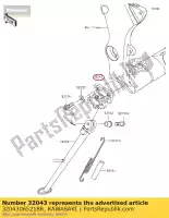 32043065218R, Kawasaki, beugelstandaard, f.s. zwart zx1000 kawasaki  zx 1000 2016 2017 2018 2019 2020, Nieuw