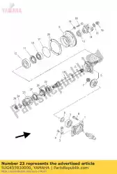 Aqui você pode pedir o flange, acoplamento 1 em Yamaha , com o número da peça 5UG455930000: