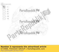 Aprilia 673988, Stickerset, OEM: Aprilia 673988