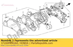 Aquí puede pedir velocidad y tacómetro de Honda , con el número de pieza 37200MERU60: