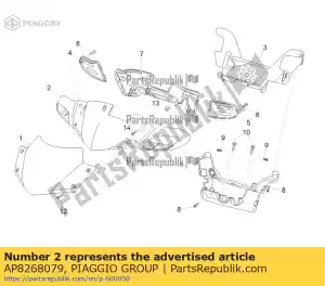Piaggio Group AP8268079 dashboard panel. grey - Plain view
