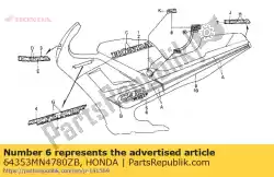 streep, l. * type 2 * van Honda, met onderdeel nummer 64353MN4780ZB, bestel je hier online:
