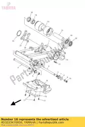 Ici, vous pouvez commander le plaque, boîtier de chaîne en caoutchouc auprès de Yamaha , avec le numéro de pièce 4D3223470000: