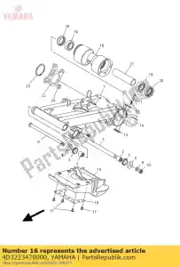 yamaha 4D3223470000 plate, chain case rubber - Bottom side