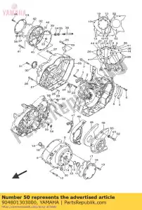 yamaha 904801303000 ojal - Lado inferior