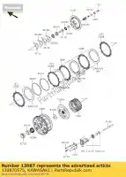 130870575, Kawasaki, hub-clutch zx1000nff kawasaki h2 h2r 1000 2015 2016, New