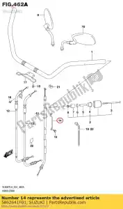 Suzuki 5862641F01 guía, acelerador - Lado inferior