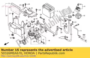 honda 50326MEA670 deksel, accubak - Onderkant