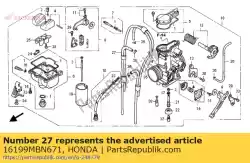 Ici, vous pouvez commander le tube comp., évent auprès de Honda , avec le numéro de pièce 16199MBN671: