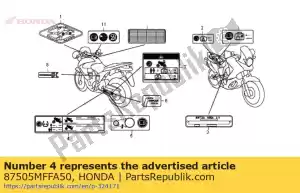 honda 87505MFFA50 no description available at the moment - Bottom side