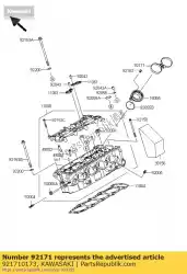 Qui puoi ordinare morsetto, supporto carburatore zx636- da Kawasaki , con numero parte 921710173: