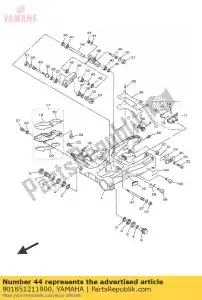 yamaha 901851211900 nut, self locking (23x) - Bottom side