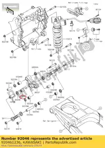 kawasaki 920461236 lagernaald, 7e-hvs zx600-e5 - Onderkant