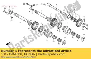 Honda 13421MAT000 engranaje, balance delantero - Lado inferior