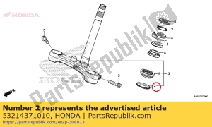Honda 53214371010 staubdichtung, lenkkopf - Oberseite