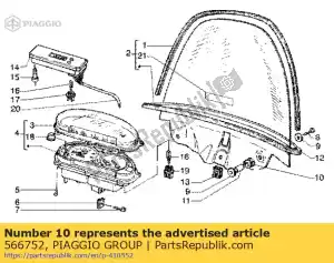 Piaggio Group 566752 junta - Lado inferior