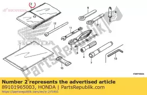 Honda 89101965003 bolsa, ferramenta, 170 - Lado inferior