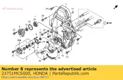 Ici, vous pouvez commander le support, palier d'arbre final auprès de Honda , avec le numéro de pièce 23751MCS000: