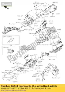 kawasaki 36041001043Z capa, ferramenta, m.c.blac zx100 - Lado inferior