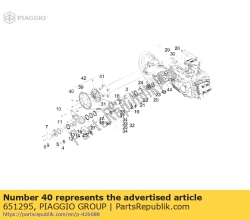 Aprilia 651295, Parafuso c / flange, OEM: Aprilia 651295