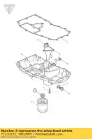 T1230225, Triumph, adapter, spin-on oliefilter. triumph daytona 595 / 955i daytona 955i 132513 > speed triple speed triple 141872 > 210444 speed triple 210445 > 461331 speed triple 461332 > speed triple 885cc955cc (efi) > 141871 speed triple r sprint gt sprint rs > 139276 sprint rs 13, Nieuw