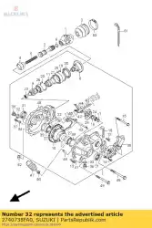 shim set, definitief van Suzuki, met onderdeel nummer 2740738FA0, bestel je hier online: