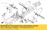 90117MCF000, Honda, bout, haak, 8x36 honda vtr 1000 2000 2001 2002 2003 2004 2005 2006, Nieuw