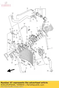 yamaha 4C81243F0000 tuyau, 3 - La partie au fond