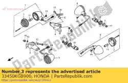 Tutaj możesz zamówić winker assy., l. Fr. (12v od Honda , z numerem części 33450KGB900: