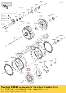 kawasaki 131870036 01 embrague de placa en funcionamiento - Lado inferior