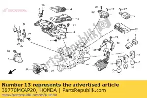 Honda 38770MCAP20 conjunto de unidad, pgm-fi / - Lado inferior