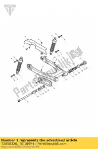 triumph T2050326 unidade de suspensão traseira - Lado inferior