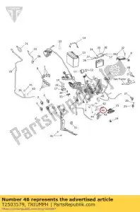 triumph T2503579 conector de sub-chicote de suporte - Lado inferior