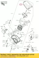 110110017, Kawasaki, boîtier-filtre à air, upp kvf750dbf kawasaki  brute force kvf 650 750 2005 2006 2007 2008 2009 2010 2011 2012 2013 2014 2015 2016 2017 2018 2019 2020 2021, Nouveau