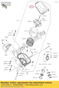 kawasaki 110110017 filtr powietrza w obudowie, upp kvf750dbf - Dół