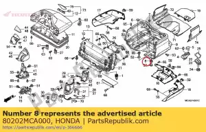 honda 80202MCA000 rubber, trunk mounting - Bottom side