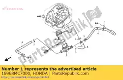 Here you can order the clip b, fuel hose from Honda, with part number 16968MC7000: