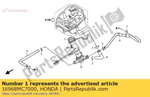 honda 16968MC7000 clip b, fuel hose - Bottom side