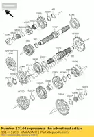 131441283, Kawasaki, piñón de salida, 17t zr1100-c1 kawasaki zrx zxr 1100 1200 1997 1998 1999 2000 2001 2002 2003 2004 2005 2006, Nuevo