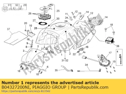 Aprilia B04327200NI, Zbiornik paliwa. czarny, OEM: Aprilia B04327200NI