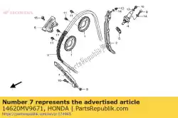 gids, nokkenketting van Honda, met onderdeel nummer 14620MV9671, bestel je hier online:
