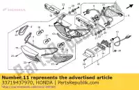 33719437970, Honda, kraag, achterlicht verpakking honda cbr cg xl xrv 125 600 750 1000 1990 1991 1992 1998 2003 2004 2007 2008 2009 2010 2011, Nieuw