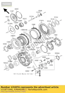 Kawasaki 131871066 fonctionnement à embrayage à plateau - La partie au fond