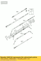 540120055, Kawasaki, cable-throttle,closin vn800-a9 kawasaki vn 800 1995 1996 1997 1998 1999, New